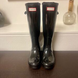 Hunter Adjustable Back Gloss Waterproof Rain Boots (Women)